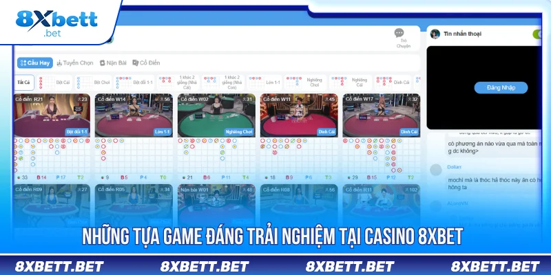 CASINO 8XBET 3 Những tựa game đáng trải nghiệm tại Casino 8XBET