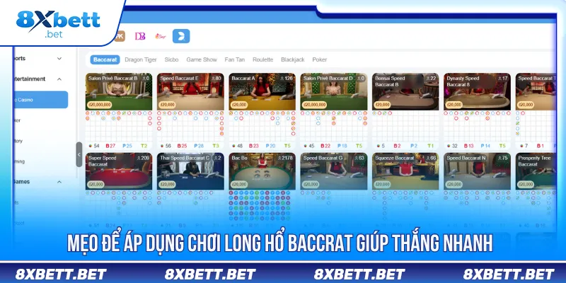 Long Hổ Baccarat - Chiến Lược Cược Thông Minh Tại 8Xbet 4 Tận dụng mẹo gấp thếp để lấy lại vốn long hổ baccarat