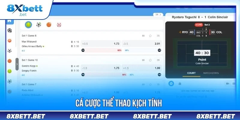 Người chơi có thể theo dõi nhiều bộ môn phổ biến tại cá cược thể thao